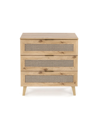 BORNEO KM-2 Komoda Dąb Artisan 80x40cm - Styl i Przechowywanie