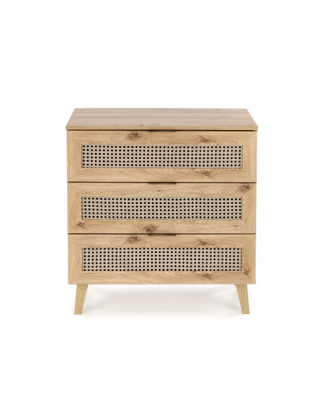 BORNEO KM-2 Komoda Dąb Artisan 80x40cm - Styl i Przechowywanie