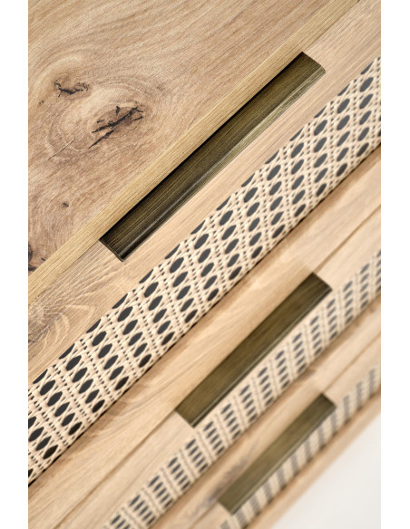 BORNEO KM-2 Komoda Dąb Artisan 80x40cm - Styl i Przechowywanie