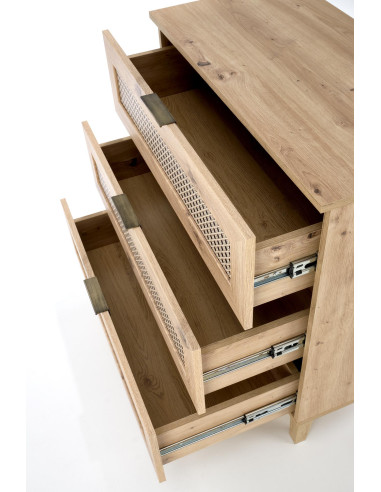 BORNEO KM-2 Komoda Dąb Artisan 80x40cm - Styl i Przechowywanie