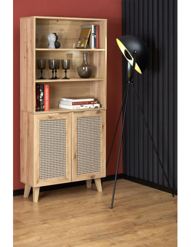 BORNEO REG-1 Regał Dąb Artisan 80x40x173cm - Praktyczność i Styl