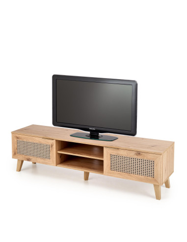 BORNEO Stolik RTV Dąb Artisan 150x40x45cm - Funkcjonalność w Designie