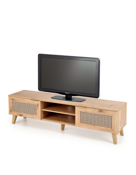 BORNEO Stolik RTV Dąb Artisan 150x40x45cm - Funkcjonalność w Designie