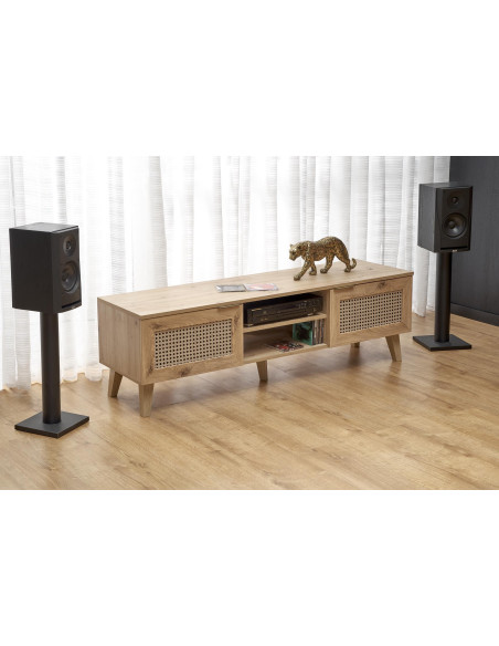 BORNEO Stolik RTV Dąb Artisan 150x40x45cm - Funkcjonalność w Designie