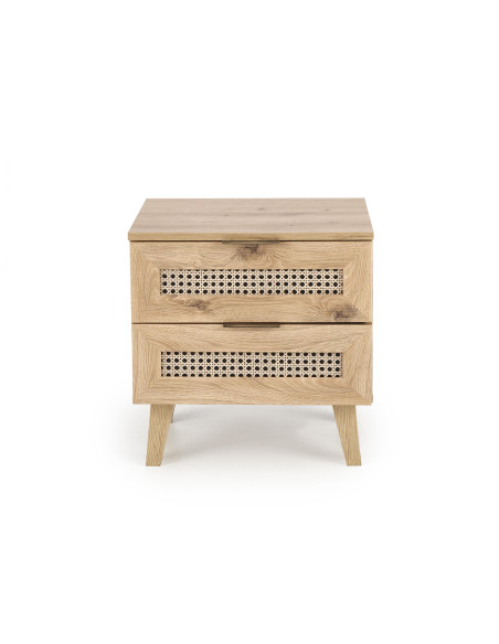 BORNEO Szafka Nocna Dąb Artisan 50x34x52cm - Stylowy Akcent w Sypialni