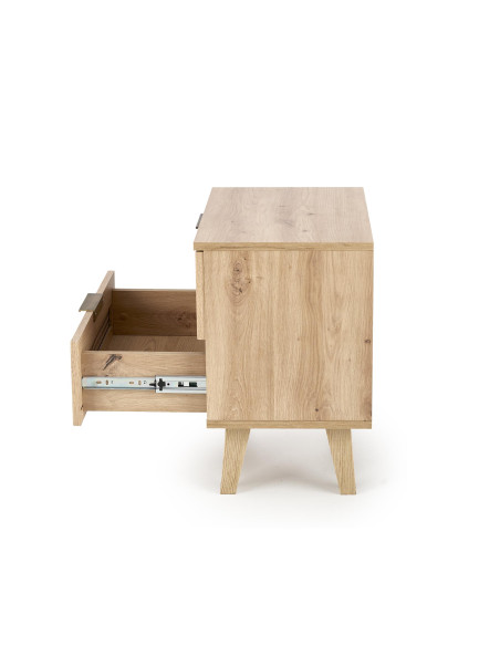 BORNEO Szafka Nocna Dąb Artisan 50x34x52cm - Stylowy Akcent w Sypialni