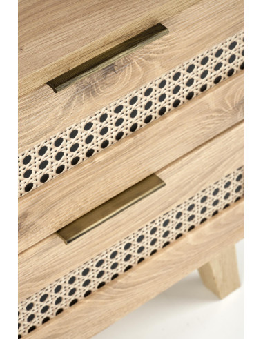 BORNEO Szafka Nocna Dąb Artisan 50x34x52cm - Stylowy Akcent w Sypialni