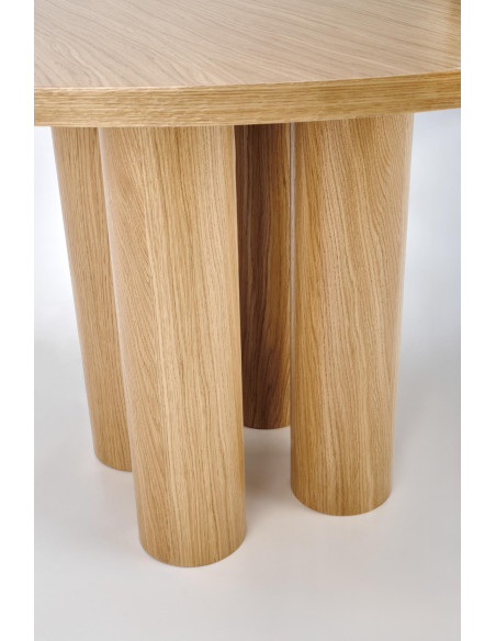 ELEFANTE Stół Okrągły Dąb Naturalny Fi120cm - Elegancja i Styl