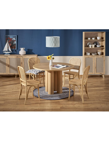 ELEFANTE Stół Okrągły Dąb Naturalny Fi120cm - Elegancja i Styl