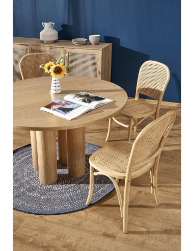 ELEFANTE Stół Okrągły Dąb Naturalny Fi120cm - Elegancja i Styl