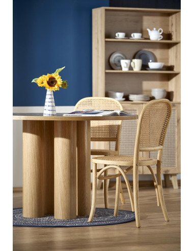 ELEFANTE Stół Okrągły Dąb Naturalny Fi120cm - Elegancja i Styl