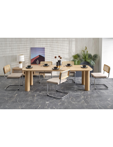 ELEFANTE Stół Rozkładany Dąb Naturalny 160-240x100cm - Przestrzeń i Design