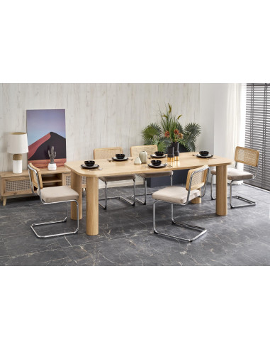 ELEFANTE Stół Rozkładany Dąb Naturalny 160-240x100cm - Przestrzeń i Design