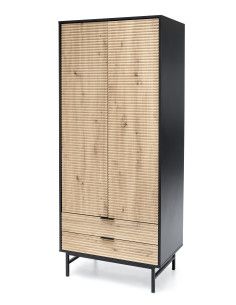 MURANO S-1 szafa dąb artisan/czarny (2p 1szt)