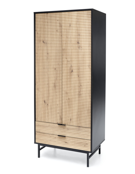 MURANO S-1 szafa dąb artisan/czarny (2p 1szt)