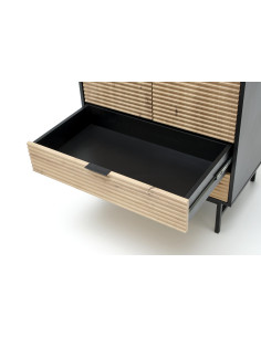 MURANO S-1 szafa dąb artisan/czarny (2p 1szt) 2