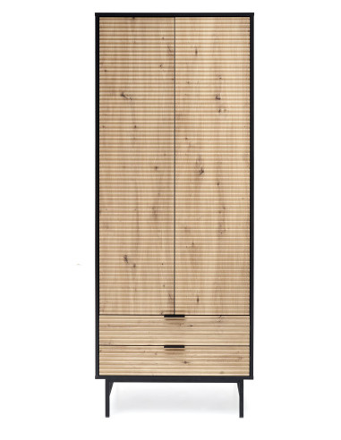 MURANO S-1 szafa dąb artisan/czarny (2p 1szt)