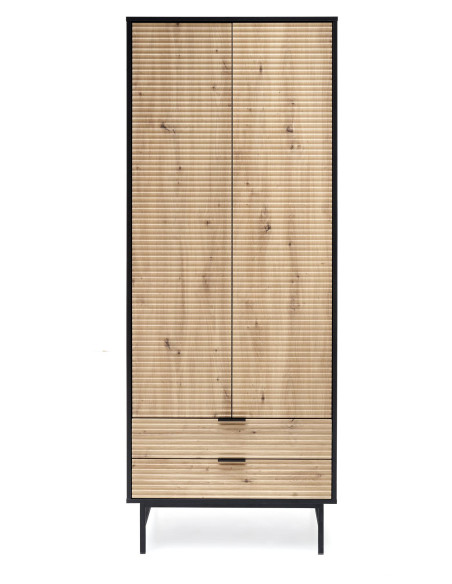 MURANO S-1 szafa dąb artisan/czarny (2p 1szt)