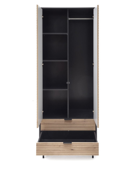 MURANO S-1 szafa dąb artisan/czarny (2p 1szt)