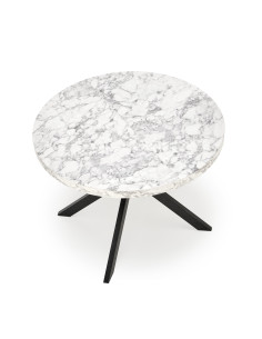 PERONI Stół Rozkładany Biały Marmur Fi100-250cm - Luksus i Funkcjonalność 2