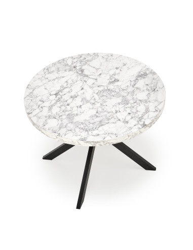 PERONI Stół Rozkładany Biały Marmur Fi100-250cm - Luksus i Funkcjonalność