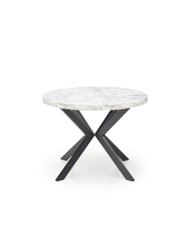 PERONI Stół Rozkładany Biały Marmur Fi100-250cm - Luksus i Funkcjonalność