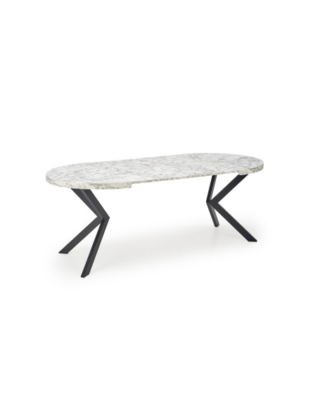 PERONI Stół Rozkładany Biały Marmur Fi100-250cm - Luksus i Funkcjonalność