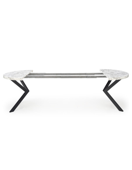 PERONI Stół Rozkładany Biały Marmur Fi100-250cm - Luksus i Funkcjonalność