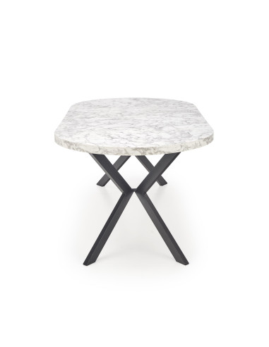 PERONI Stół Rozkładany Biały Marmur Fi100-250cm - Luksus i Funkcjonalność