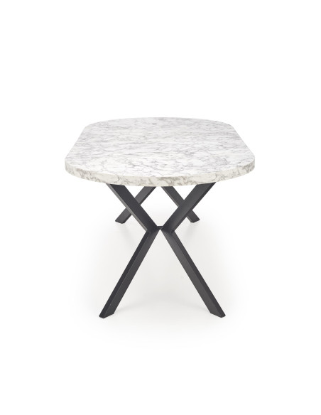 PERONI Stół Rozkładany Biały Marmur Fi100-250cm - Luksus i Funkcjonalność