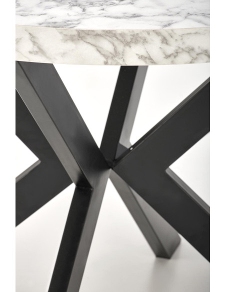 PERONI Stół Rozkładany Biały Marmur Fi100-250cm - Luksus i Funkcjonalność