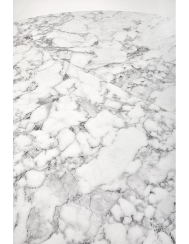 PERONI Stół Rozkładany Biały Marmur Fi100-250cm - Luksus i Funkcjonalność