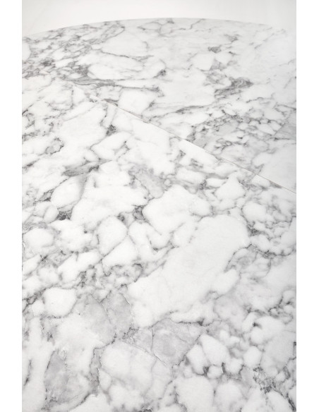 PERONI Stół Rozkładany Biały Marmur Fi100-250cm - Luksus i Funkcjonalność