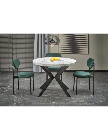 PERONI Stół Rozkładany Biały Marmur Fi100-250cm - Luksus i Funkcjonalność