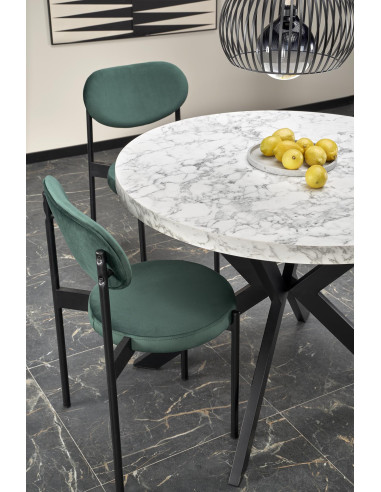 PERONI Stół Rozkładany Biały Marmur Fi100-250cm - Luksus i Funkcjonalność