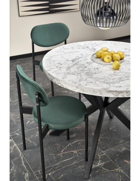 PERONI Stół Rozkładany Biały Marmur Fi100-250cm - Luksus i Funkcjonalność