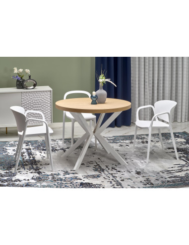 PERONI Stół Rozkładany Dąb Złoty Fi100-250cm - Elegancja i Praktyczność