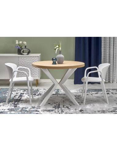 PERONI Stół Rozkładany Dąb Złoty Fi100-250cm - Elegancja i Praktyczność