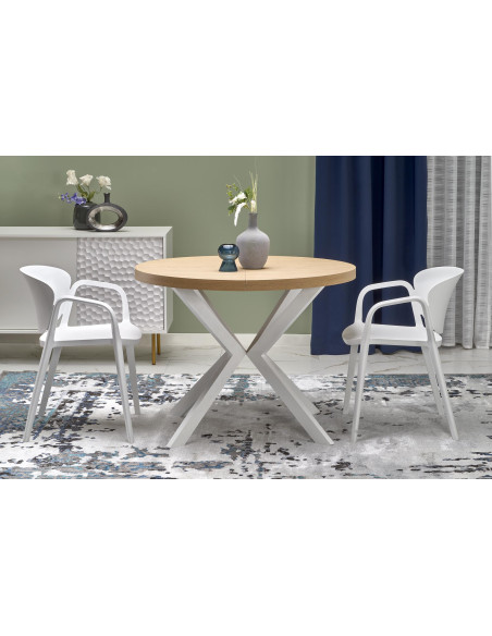 PERONI Stół Rozkładany Dąb Złoty Fi100-250cm - Elegancja i Praktyczność