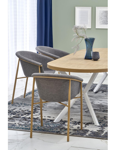 PERONI Stół Rozkładany Dąb Złoty Fi100-250cm - Elegancja i Praktyczność