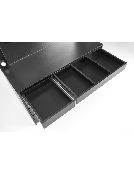 HOLLYWOOD XL Toaletka z Oświetleniem LED Czarna 120x55x140cm - Styl i Smak