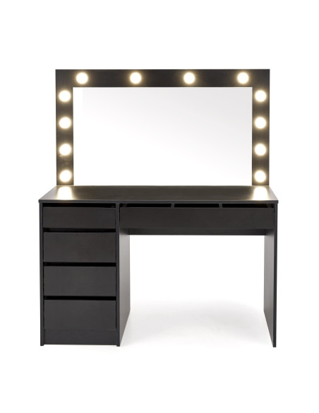 HOLLYWOOD XL Toaletka z Oświetleniem LED Czarna 120x55x140cm - Styl i Smak