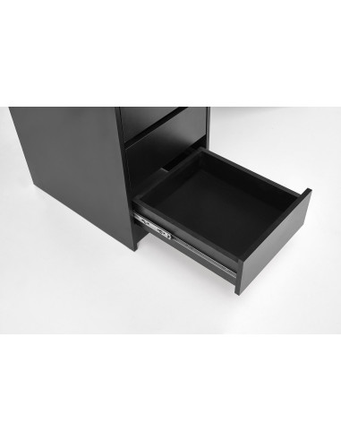 HOLLYWOOD XL Toaletka z Oświetleniem LED Czarna 120x55x140cm - Styl i Smak