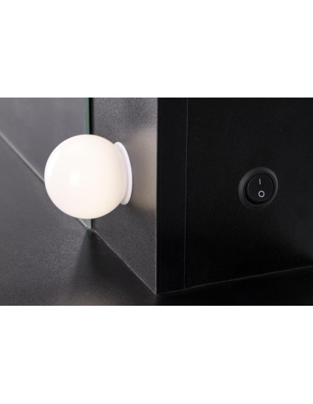 HOLLYWOOD XL Toaletka z Oświetleniem LED Czarna 120x55x140cm - Styl i Smak