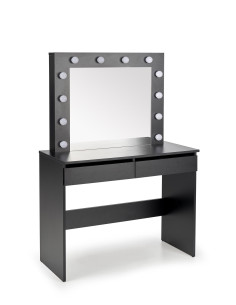 HOLLYWOOD Toaletka z Oświetleniem LED Czarna 94x43x140cm - Blask i Komfort