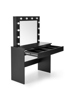 HOLLYWOOD Toaletka z Oświetleniem LED Czarna 94x43x140cm - Blask i Komfort 2