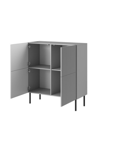 ASENSIO KM-2 Komoda Jasny Popiel 100x42x110cm - Styl i Praktyczność