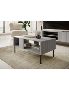 ASENSIO Ława Jasny Popiel 110x60x48cm - Nowoczesny Akcent w Salonie 2