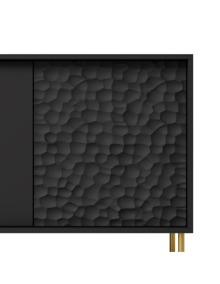 BULLET KM-1 Komoda Czarny Złoty 155x41x73cm - Nowoczesny Glamour