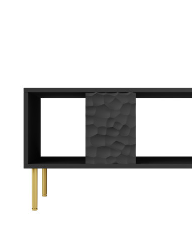 BULLET Ława Czarny Złoty 92x50x43cm - Elegancja w Salonie